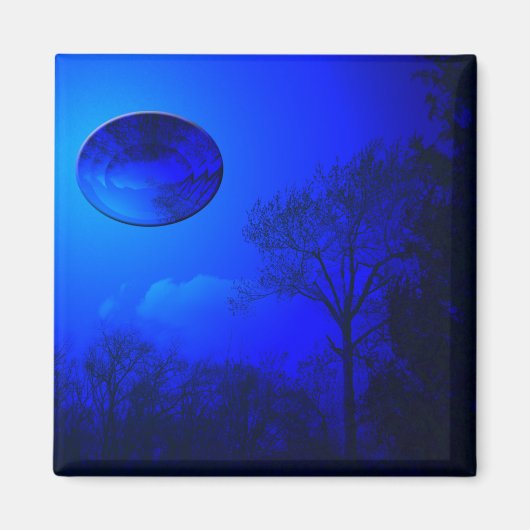 Blaue Reflektion Magnet (Vorne)