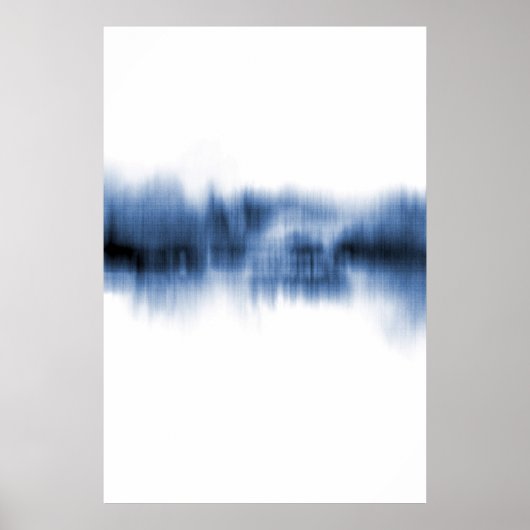 Blaue Reflektion Poster (Vorne)