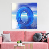 Blaue Reflektionen Leinwanddruck (Insitu (Wohnzimmer))