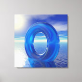 Blaue Reflektionen Leinwanddruck (Vorderseite)