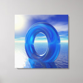 Blaue Reflektionen Leinwanddruck