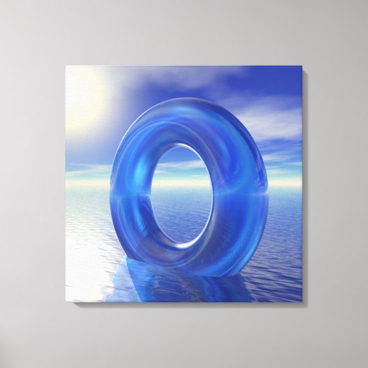 Blaue Reflektionen Leinwanddruck (Vorderseite)