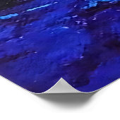 Blaue Reflexionen im mystischen Wald Poster (Ecke)