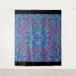 Blaue Regenbogen-Reise Wandteppich