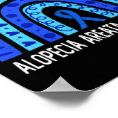 Blaue Regenbogen tragen Alopezie Areata Sensibilis Poster (Ecke)