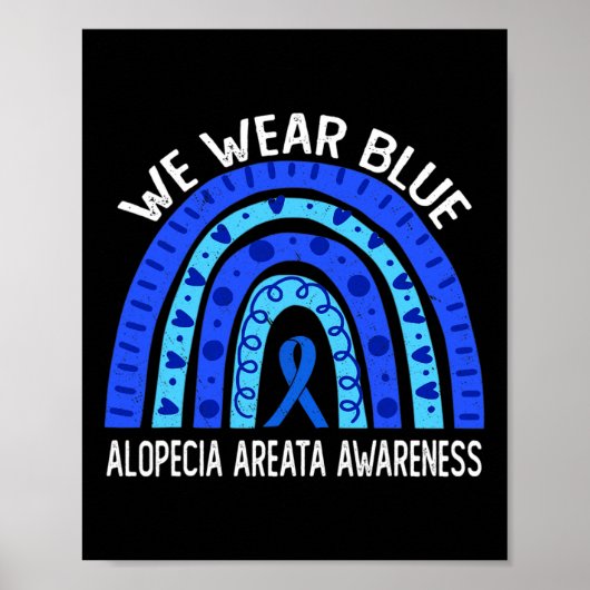Blaue Regenbogen tragen Alopezie Areata Sensibilis Poster (Vorne)