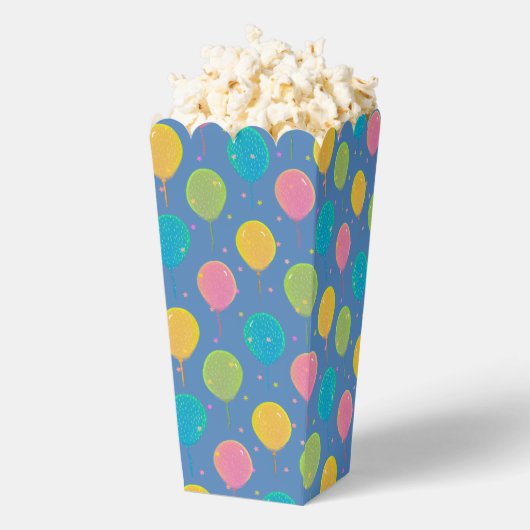 Blaue Regenbogenballons Geschenkschachtel (Geplatzt)