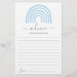 Blaue Regenbogenempfehlung für die Mama, die Karte