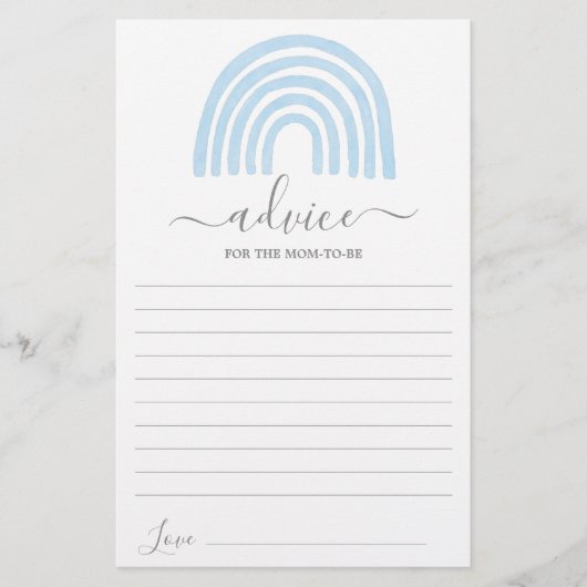 Blaue Regenbogenempfehlung für die Mama, die Karte (Vorderseite)