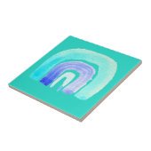 Blaue Regenbogenfarbe Liebe Fliese (Seite)