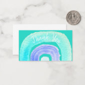 Blaue Regenbogenfarbe Liebe Mitteilungskarte (Vorderseite/Rückseite Beispiel)