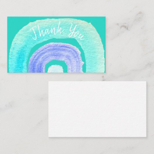 Blaue Regenbogenfarbe Liebe Mitteilungskarte (Vorne/Hinten)