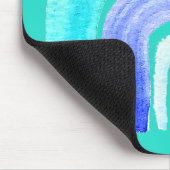 Blaue Regenbogenfarbe Liebe Mousepad (Ecke)