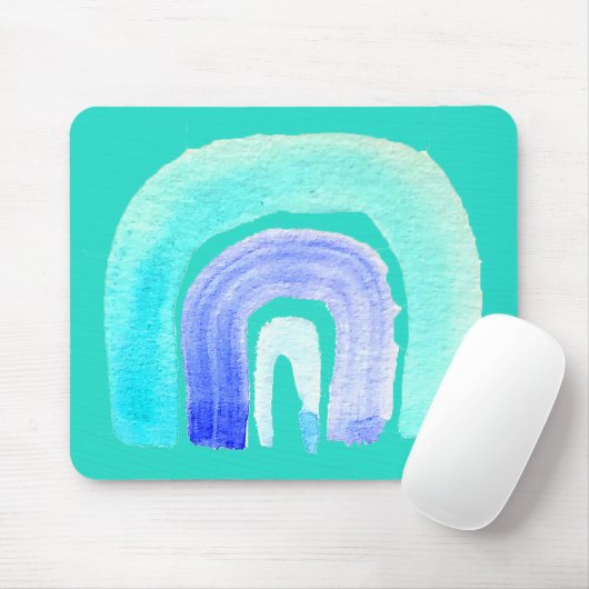 Blaue Regenbogenfarbe Liebe Mousepad (Mit Mouse)