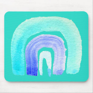 Blaue Regenbogenfarbe Liebe Mousepad