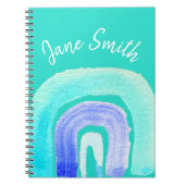 Blaue Regenbogenfarbe Liebe Notizblock (Vorderseite)