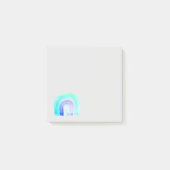 Blaue Regenbogenfarbe Liebe Post-it Klebezettel (Vorderseite)