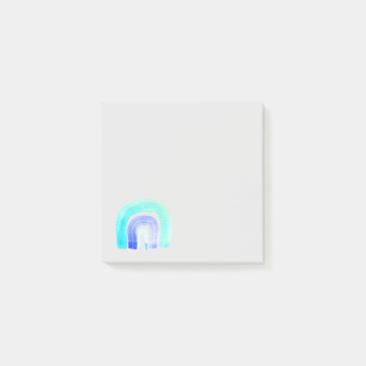 Blaue Regenbogenfarbe Liebe Post-it Klebezettel (Vorderseite)