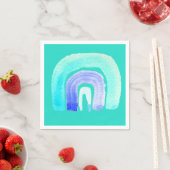 Blaue Regenbogenfarbe Liebe Serviette (Beispiel)