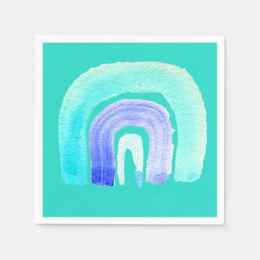 Blaue Regenbogenfarbe Liebe Serviette (Vorderseite)