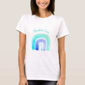 Blaue Regenbogenfarbe Liebe T-Shirt (Vorderseite)