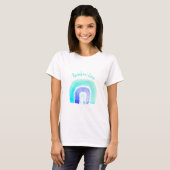 Blaue Regenbogenfarbe Liebe T-Shirt (Vorne ganz)