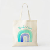 Blaue Regenbogenfarbe Liebe Tragetasche (Vorne)