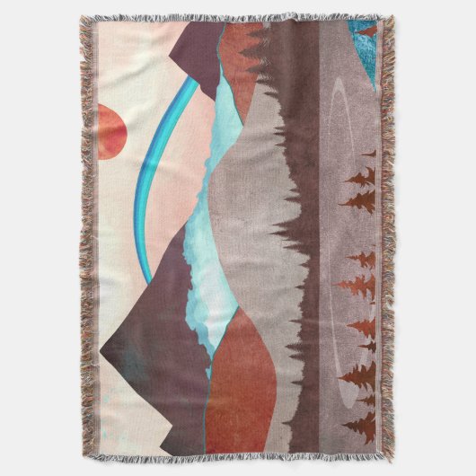 Blaue Regenbogenlandschaft Decke (Vorderseite Vertikal)