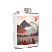 Blaue Regenbogenlandschaft Flachmann (Rechts)