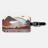 Blaue Regenbogenlandschaft Gepäckanhänger (Vorderseite horizontal)