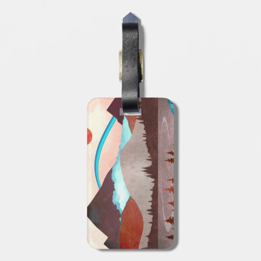 Blaue Regenbogenlandschaft Gepäckanhänger (Rückseite vertikal)