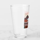 Blaue Regenbogenlandschaft Glas (Rechts)