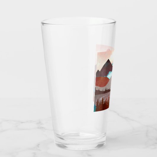 Blaue Regenbogenlandschaft Glas (Rechts)