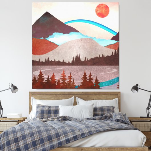 Blaue Regenbogenlandschaft Leinwanddruck (Insitu (Schlafzimmer))