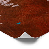 Blaue Regenbogenlandschaft Poster (Ecke)