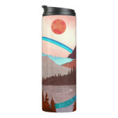 Blaue Regenbogenlandschaft Thermosbecher (Nach rechts gedreht)