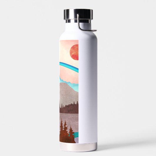 Blaue Regenbogenlandschaft Trinkflasche (Links)