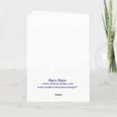 BLAUE REGENSCHIRM-DUSCHEN DER LIEBE durch SHARON Karte (Rückseite)