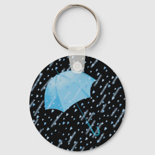 BLAUE REGENSCHIRM-DUSCHEN DER LIEBE durch SHARON Schlüsselanhänger