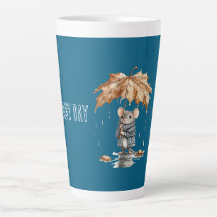 Blaue Regentag-Maus-Blatt-Regenschirm Milchtasse