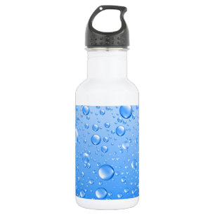 Blaue Regentropfen Edelstahlflasche