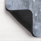 Blaue Regentropfen Mousepad (Ecke)