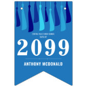 Blaue Reihe von Tassels Foto Abschluss Jagdfahnen Wimpelkette (Erste Fahne)