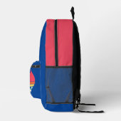 Blaue Reihe, wie du sie Gemein hast Bedruckter Rucksack (Rechts)