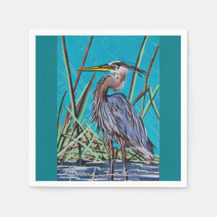 Blaue Reiher Malheur Vogel-Schutz-Servietten Serviette