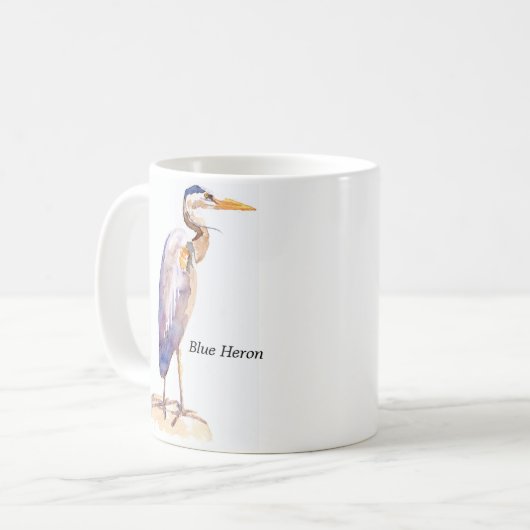 Blaue Reiher-Tasse Kaffeetasse (Vorderseite Links)