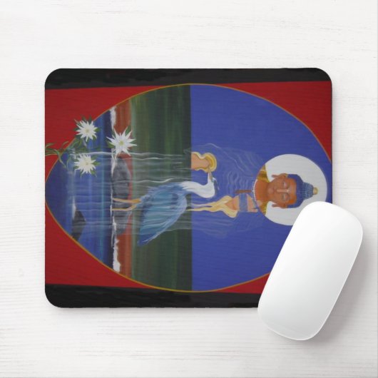 Blaue Reiher-Zen-Buddhist-Mitte Mousepad (Mit Mouse)
