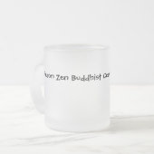 Blaue Reiherzen-Buddhist-Mitte-Kaffee-Tasse Mattglastasse (Vorderseite Links)