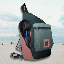 Blaue Reise-Sportart ohne Schwanzfläche Ganzkörper Crossbody Bag