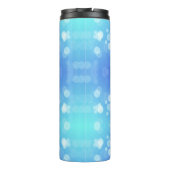Blaue Reisebecher mit schwarzem Deckel Thermosbecher (Rückseite)